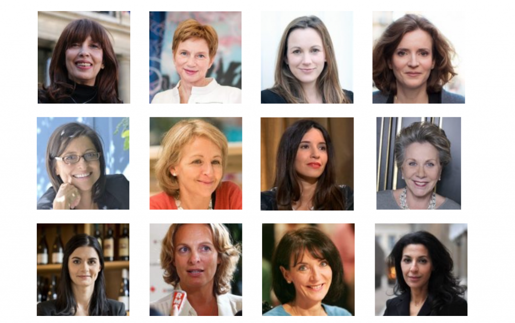 e conseil féminin de #JamaisSansElles: Tatiana F-Salomon, conseillère en stratégie et présidente; Laurence Parisot (présidente de l'IFOP); Axelle Lemaire (secrétaire d'Etat chargée du numérique); Nathalie Kosciusko-Morizet (députée); Michèle Fitoussi (écrivaine); Laure de la Raudière (députée); Natacha Quester-Séméon (entrepreneure et porte parole); Françoise Laborde (présidente de la place des femmes dans les médias); Audrey Bourolleau (dirigeante association filière vin); Isabelle Weill (DG déléguée à la Présidence de NextRadio TV); Nicolas Bacharan (politologue); Soumia Malinbaum (présidente d'honneur de l'Association française des managers de la diversité). JamaisSansElles