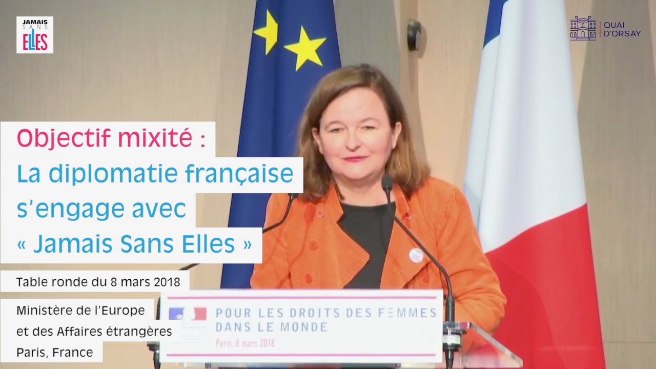 Table ronde de #JamaisSansElles au Quai d’Orsay le 8 mars 2018.